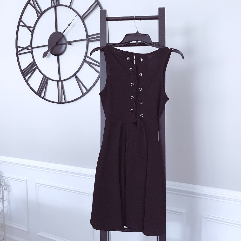 Altar'd State Lace Up Back Skater Dress
